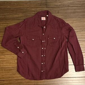 Levi’s Pearl Snap Burgundy Shirt